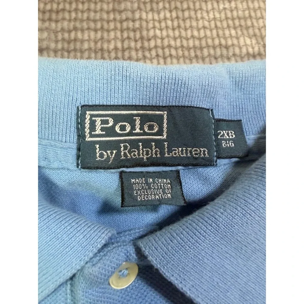 Polo Ralph Lauren‎ Mens XL Light Blue Short Sleeve Pique Polo Shirt Pocket Pony